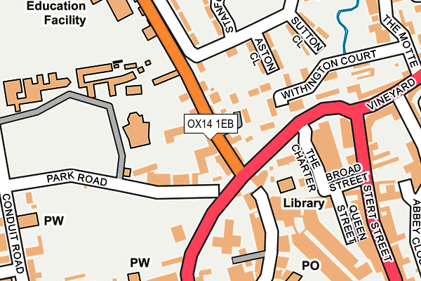 OX14 1EB map - OS OpenMap – Local (Ordnance Survey)