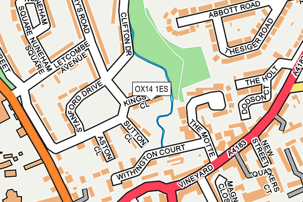 OX14 1ES map - OS OpenMap – Local (Ordnance Survey)