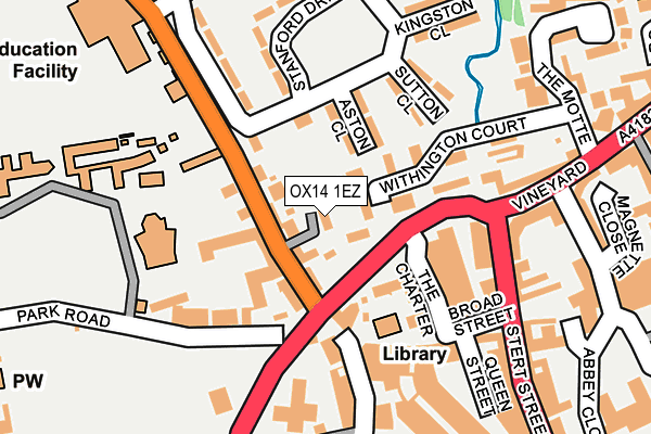 OX14 1EZ map - OS OpenMap – Local (Ordnance Survey)