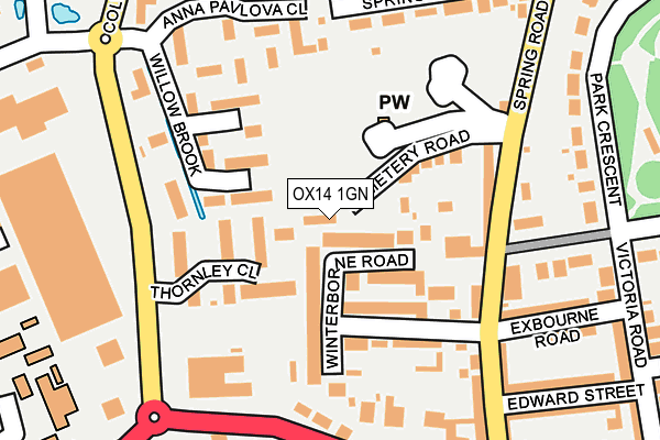 OX14 1GN map - OS OpenMap – Local (Ordnance Survey)