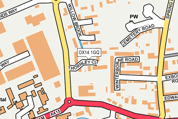 OX14 1GQ map - OS OpenMap – Local (Ordnance Survey)