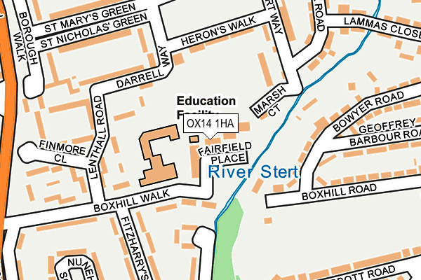 OX14 1HA map - OS OpenMap – Local (Ordnance Survey)