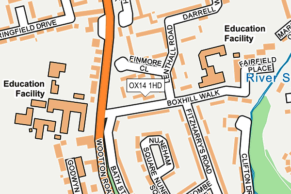 OX14 1HD map - OS OpenMap – Local (Ordnance Survey)