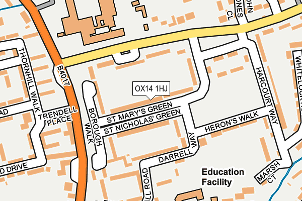 OX14 1HJ map - OS OpenMap – Local (Ordnance Survey)