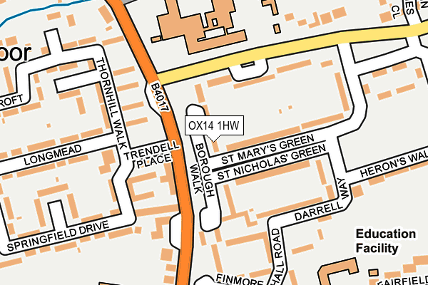 OX14 1HW map - OS OpenMap – Local (Ordnance Survey)