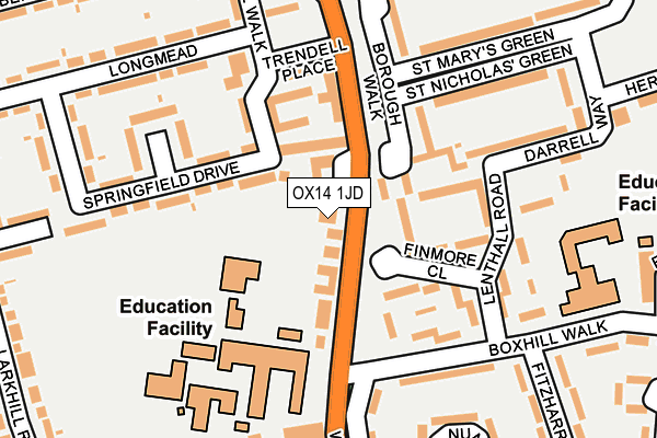 OX14 1JD map - OS OpenMap – Local (Ordnance Survey)