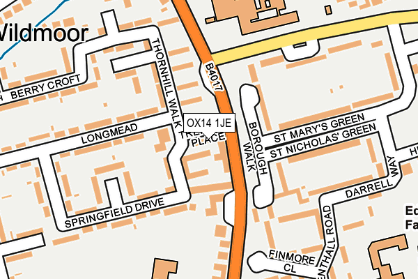 OX14 1JE map - OS OpenMap – Local (Ordnance Survey)