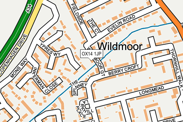 OX14 1JP map - OS OpenMap – Local (Ordnance Survey)