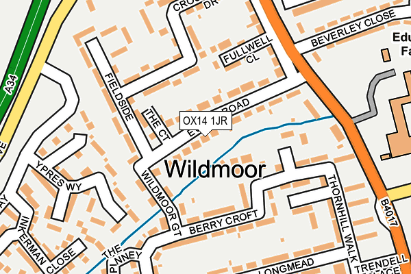 OX14 1JR map - OS OpenMap – Local (Ordnance Survey)