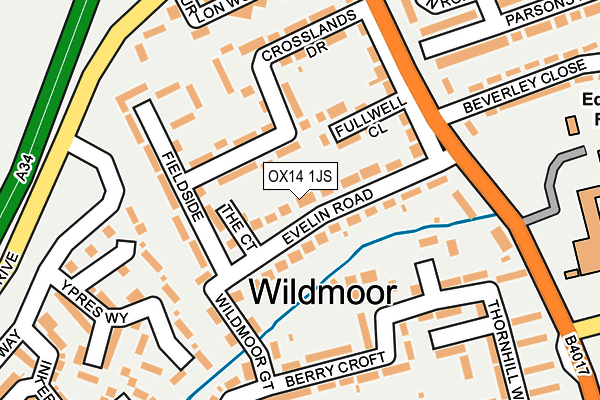 OX14 1JS map - OS OpenMap – Local (Ordnance Survey)