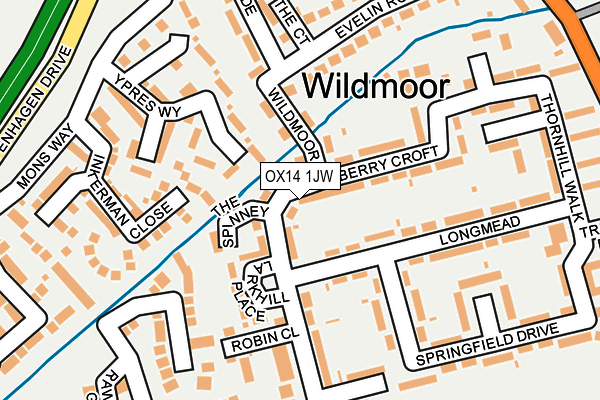 OX14 1JW map - OS OpenMap – Local (Ordnance Survey)