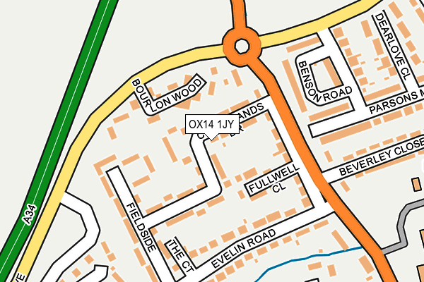 OX14 1JY map - OS OpenMap – Local (Ordnance Survey)