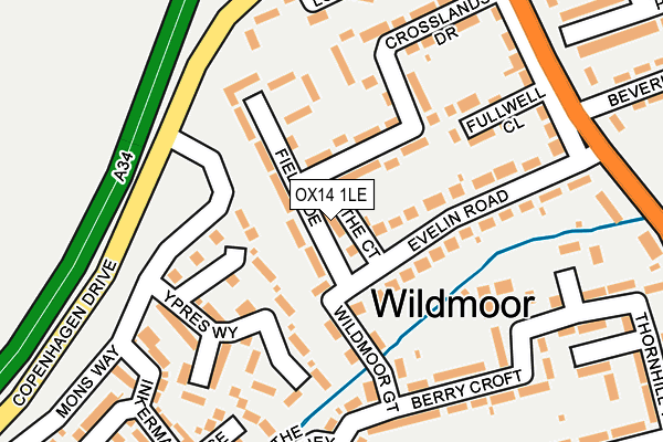 OX14 1LE map - OS OpenMap – Local (Ordnance Survey)