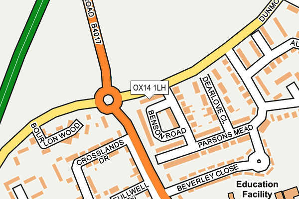 OX14 1LH map - OS OpenMap – Local (Ordnance Survey)