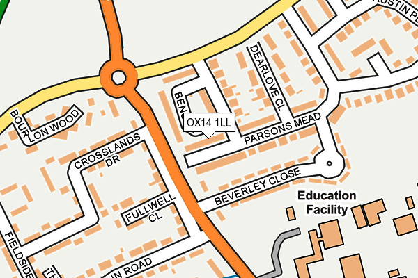 OX14 1LL map - OS OpenMap – Local (Ordnance Survey)