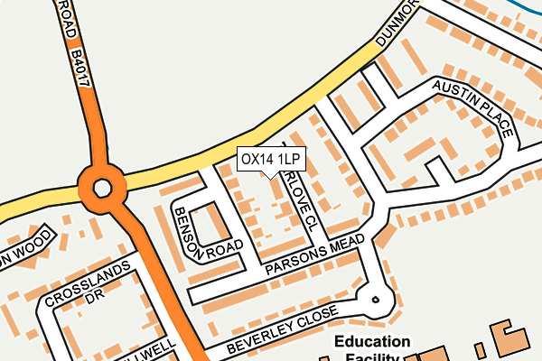 OX14 1LP map - OS OpenMap – Local (Ordnance Survey)