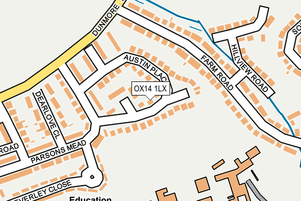 OX14 1LX map - OS OpenMap – Local (Ordnance Survey)