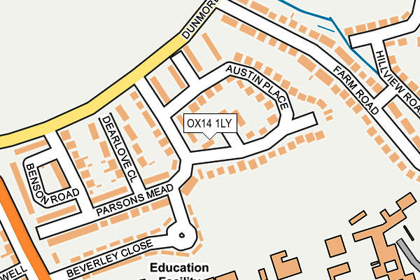 OX14 1LY map - OS OpenMap – Local (Ordnance Survey)