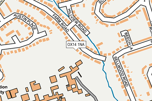 OX14 1NA map - OS OpenMap – Local (Ordnance Survey)