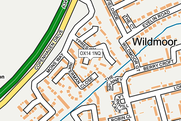 OX14 1NQ map - OS OpenMap – Local (Ordnance Survey)