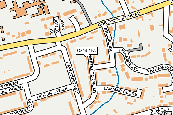 OX14 1PA map - OS OpenMap – Local (Ordnance Survey)