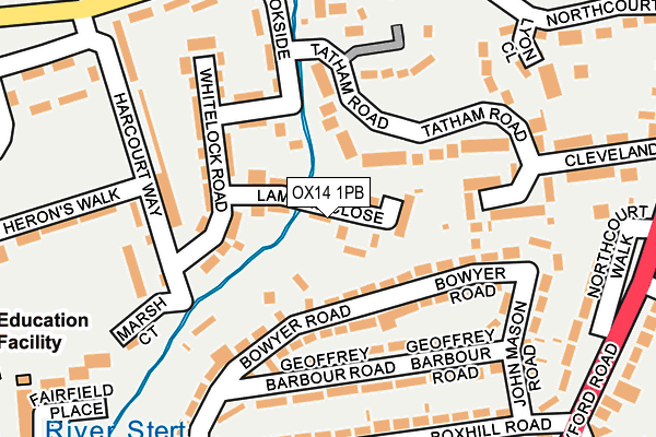 OX14 1PB map - OS OpenMap – Local (Ordnance Survey)