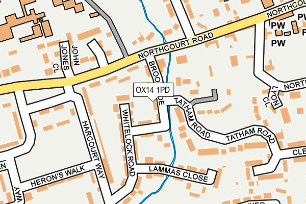 OX14 1PD map - OS OpenMap – Local (Ordnance Survey)