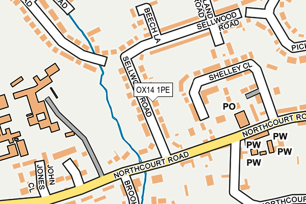 OX14 1PE map - OS OpenMap – Local (Ordnance Survey)