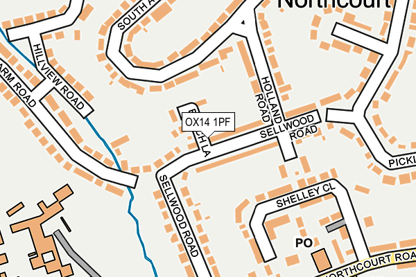 OX14 1PF map - OS OpenMap – Local (Ordnance Survey)