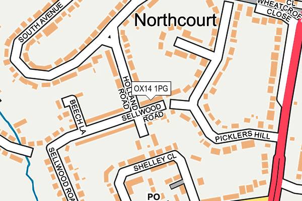 OX14 1PG map - OS OpenMap – Local (Ordnance Survey)