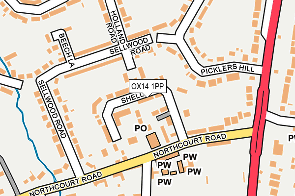 OX14 1PP map - OS OpenMap – Local (Ordnance Survey)