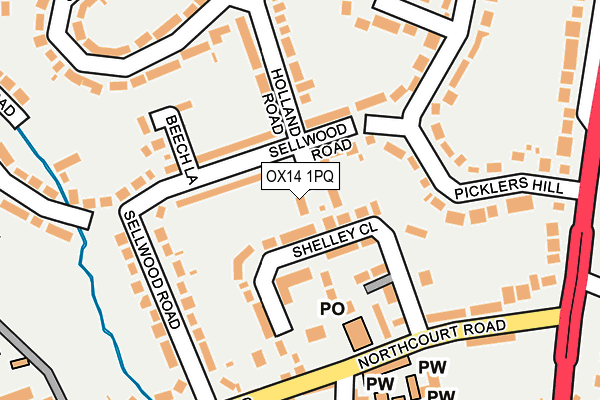 OX14 1PQ map - OS OpenMap – Local (Ordnance Survey)