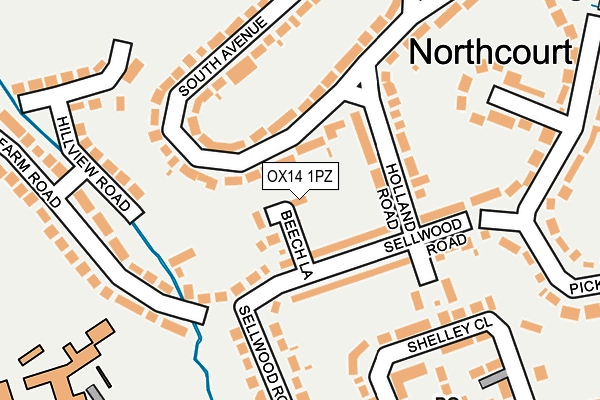 OX14 1PZ map - OS OpenMap – Local (Ordnance Survey)