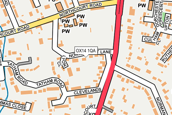 OX14 1QA map - OS OpenMap – Local (Ordnance Survey)