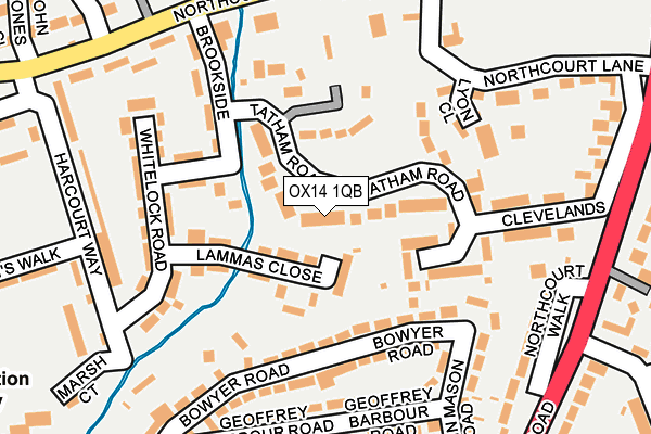 OX14 1QB map - OS OpenMap – Local (Ordnance Survey)