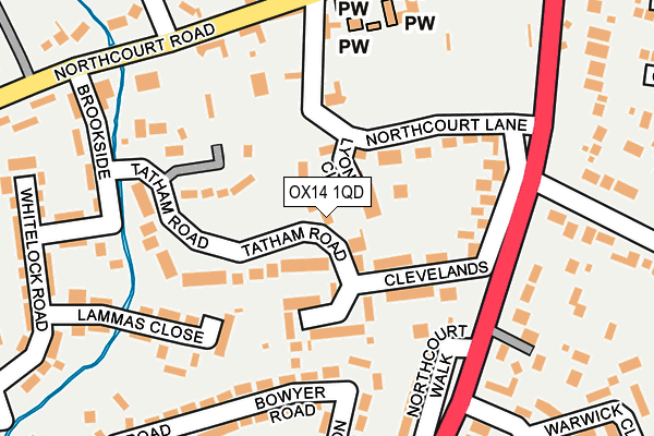 OX14 1QD map - OS OpenMap – Local (Ordnance Survey)