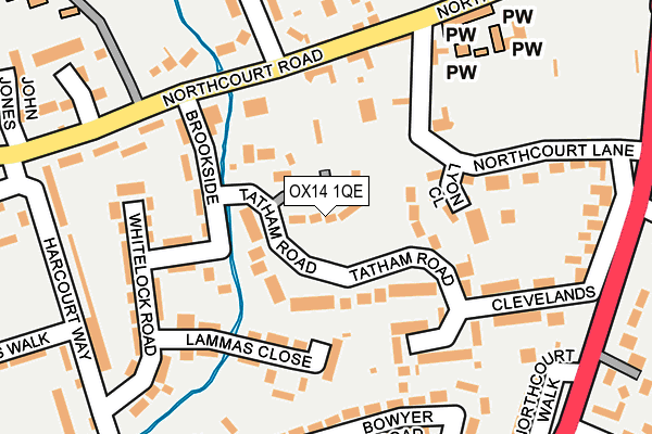 OX14 1QE map - OS OpenMap – Local (Ordnance Survey)