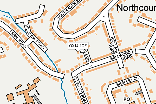 OX14 1QF map - OS OpenMap – Local (Ordnance Survey)