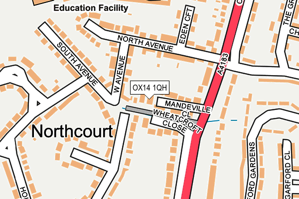 OX14 1QH map - OS OpenMap – Local (Ordnance Survey)