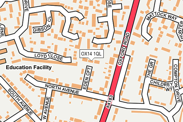 OX14 1QL map - OS OpenMap – Local (Ordnance Survey)