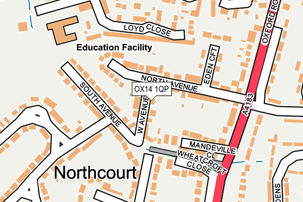 OX14 1QP map - OS OpenMap – Local (Ordnance Survey)