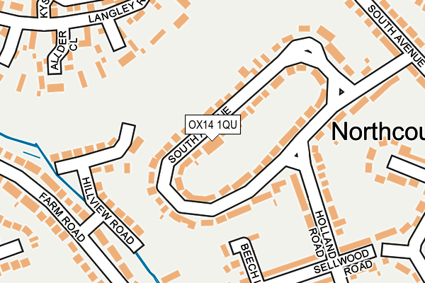 OX14 1QU map - OS OpenMap – Local (Ordnance Survey)