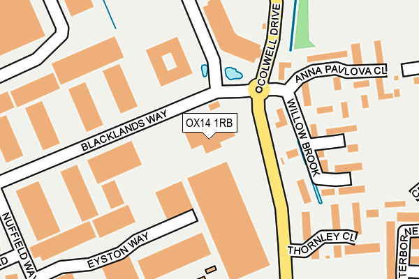 OX14 1RB map - OS OpenMap – Local (Ordnance Survey)