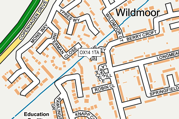 OX14 1TA map - OS OpenMap – Local (Ordnance Survey)