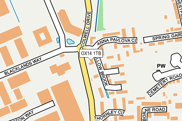 OX14 1TB map - OS OpenMap – Local (Ordnance Survey)