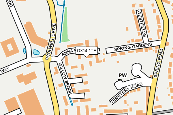 OX14 1TE map - OS OpenMap – Local (Ordnance Survey)