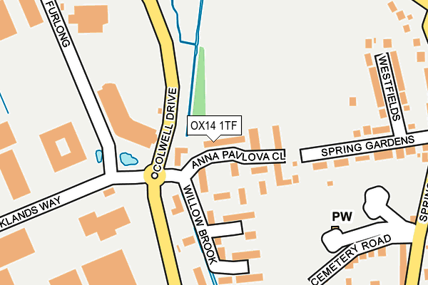 OX14 1TF map - OS OpenMap – Local (Ordnance Survey)