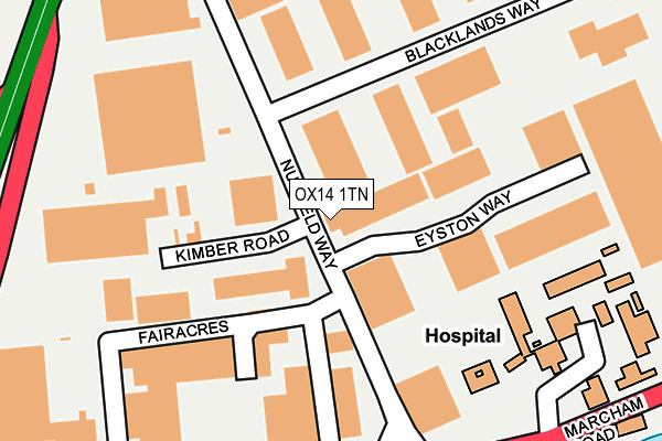 OX14 1TN map - OS OpenMap – Local (Ordnance Survey)