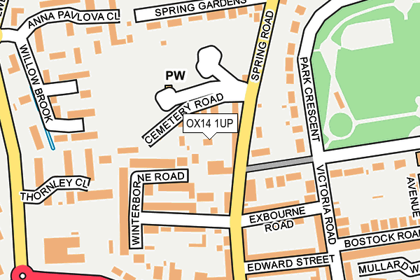 OX14 1UP map - OS OpenMap – Local (Ordnance Survey)