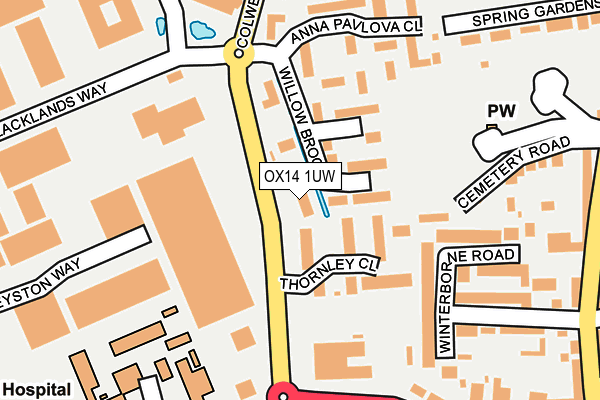 OX14 1UW map - OS OpenMap – Local (Ordnance Survey)